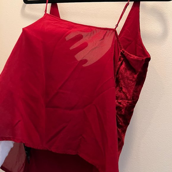 J Brand Luci Velvet Maroon Cami Tank, Small - Picture 5 of 8